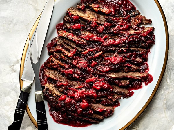 Cranberry-onion Hanukkah brisket