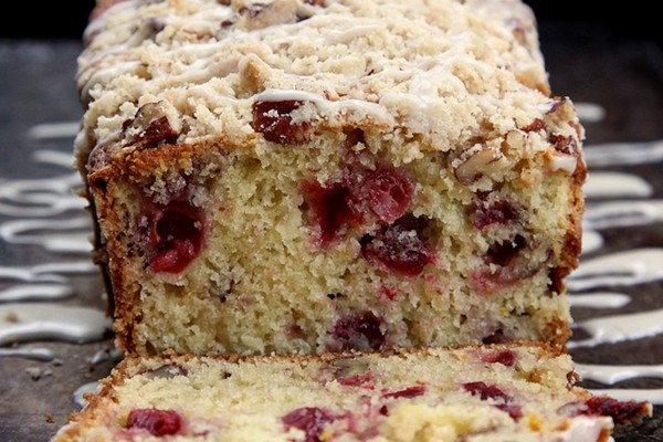 Cranberry orange & pecan coffee cake