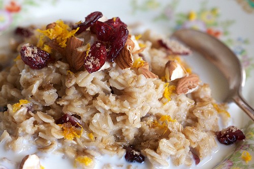 Cranberry orange almond oatmeal 