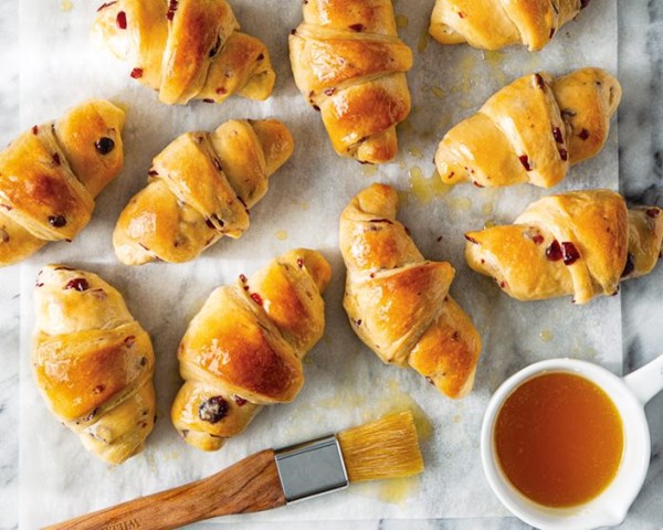 Cranberry-orange crescent rolls