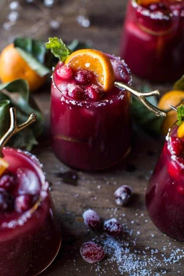 Cranberry orange margaritas