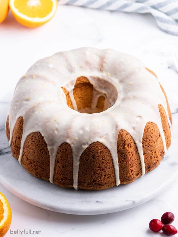 Cranberry orange pound cake