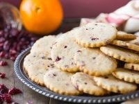 Cranberry orange shortbread cookies