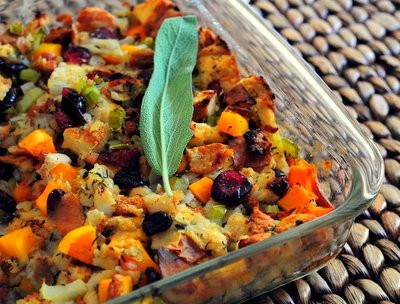 Cranberry, pancetta and butternut squash stuffing