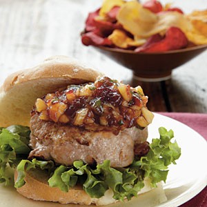 Cranberry-peach chutney