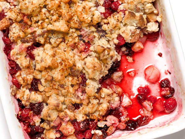 Cranberry-pear crisp