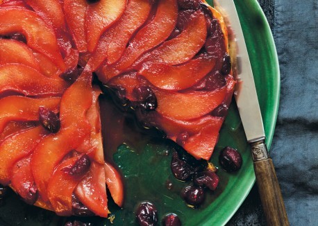 Cranberry-pear tarte Tatin