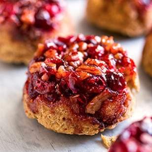 Cranberry-pecan cinnamon rolls