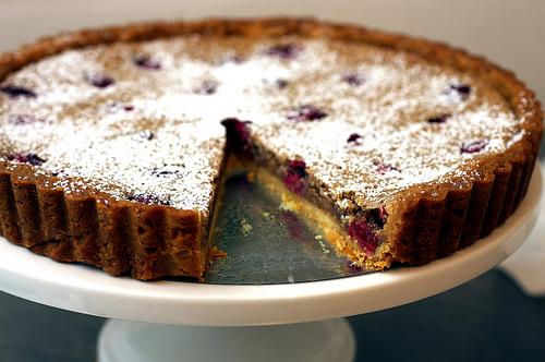 Cranberry pecan frangipane tart