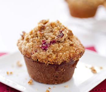 Cranberry-pecan muffins
