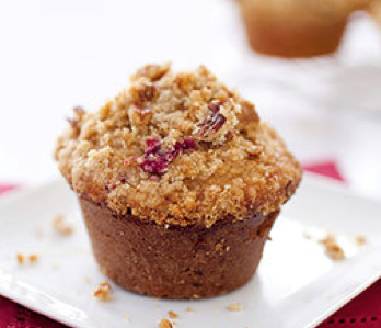 Cranberry-pecan muffins