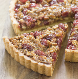 Cranberry-pecan tart