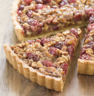 Cranberry-pecan tart