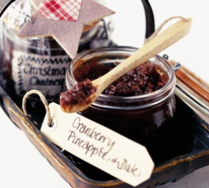 Cranberry, pineapple and date chutney