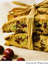 Cranberry pistachio biscotti