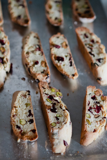 Cranberry pistachio biscotti