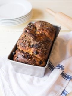 Cranberry pistachio braided brioche loaf