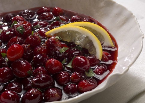 Cranberry, pomegranate, and Meyer lemon relish