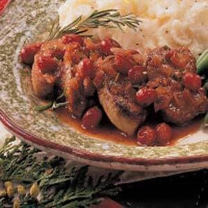 Cranberry pork medallions
