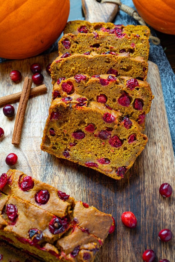 Cranberry pumpkin bread