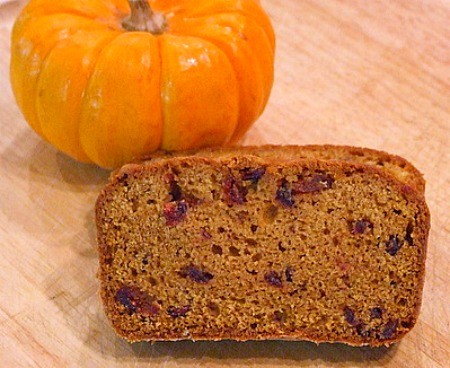 Cranberry-pumpkin bread