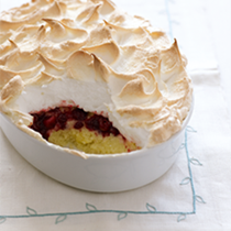 Cranberry queen of puddings