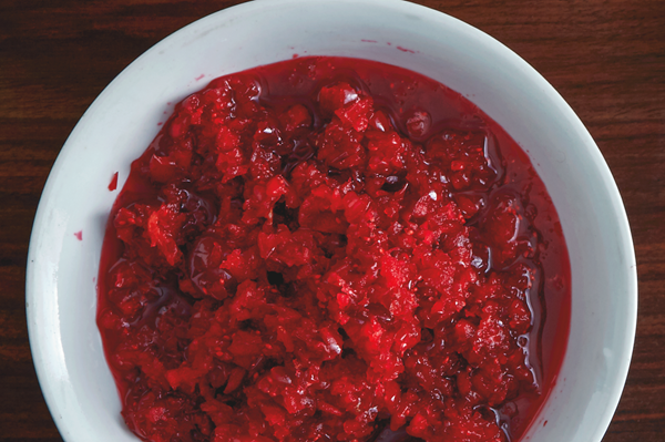 Cranberry relish with orange and ginger