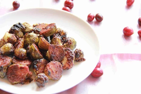 Cranberry roasted Brussel sprouts