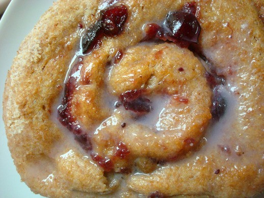 Cranberry sauce cinnamon rolls