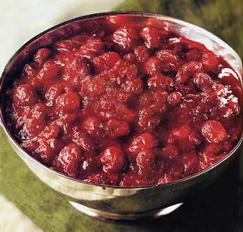 Cranberry sauce with dried cherries and cloves
