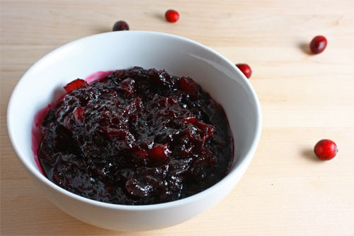 Cranberry sauce with Pinot noir