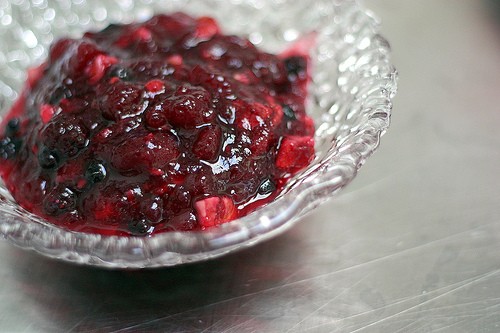 Cranberry sauce with Port and dried figs
