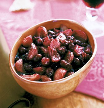 Cranberry sauce with roasted shallots and Port