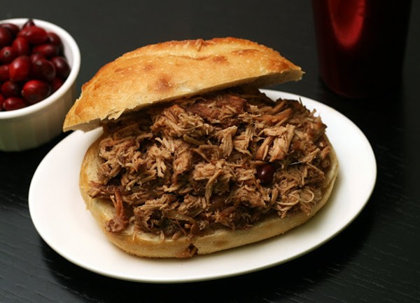Cranberry sauce'd pulled pork