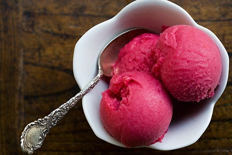 Cranberry sorbet