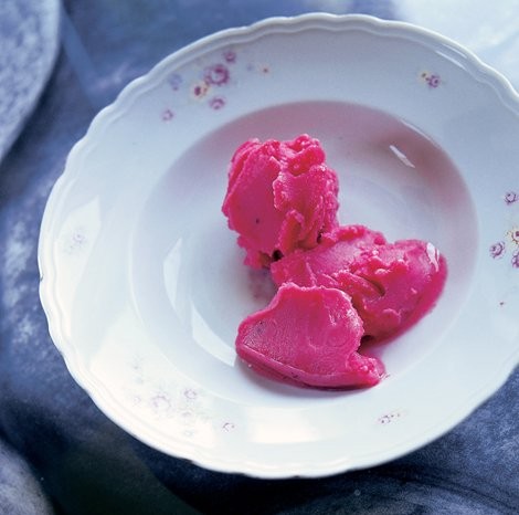 Cranberry sorbet