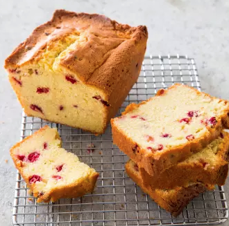 Cranberry-sour cream pound cake