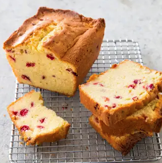 Cranberry-sour cream pound cake