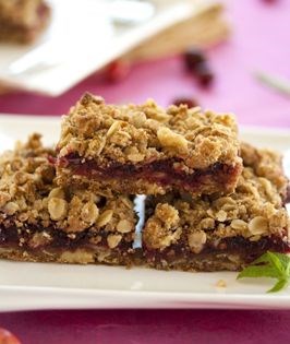 Cranberry streusel bars
