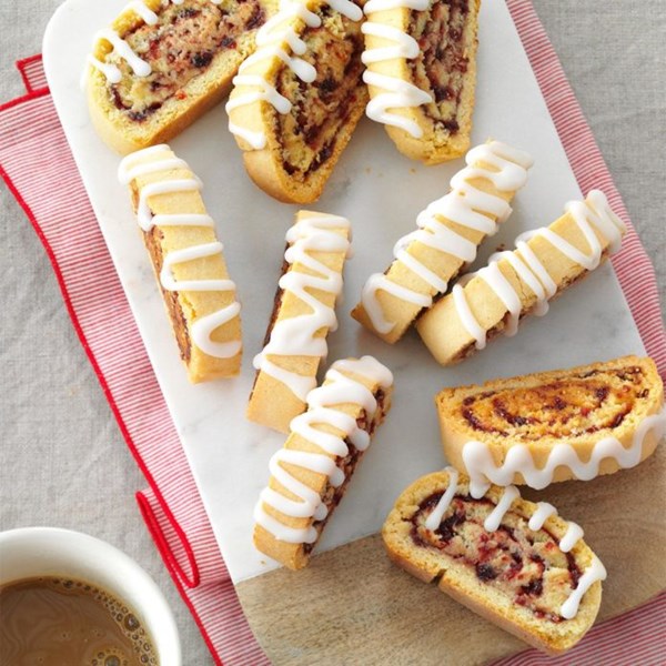 Cranberry swirl biscotti