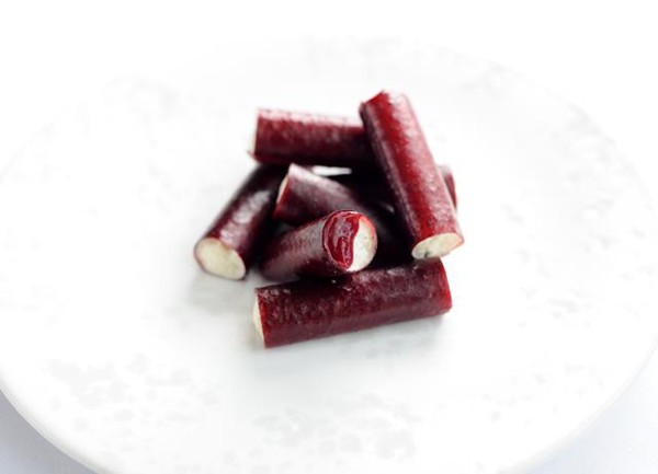 Cranberry tuile and Stilton foam