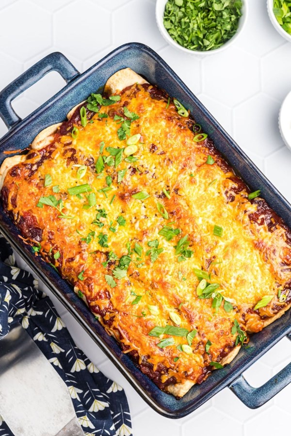 Cranberry-turkey enchiladas