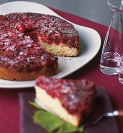 Cranberry upside-down cake