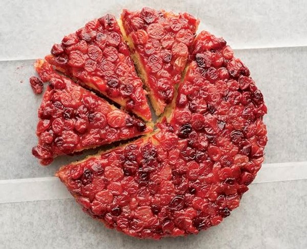 Cranberry upside-down cake