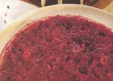 Cranberry upside-down cake