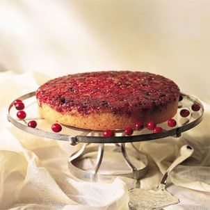 Cranberry upside-down cake