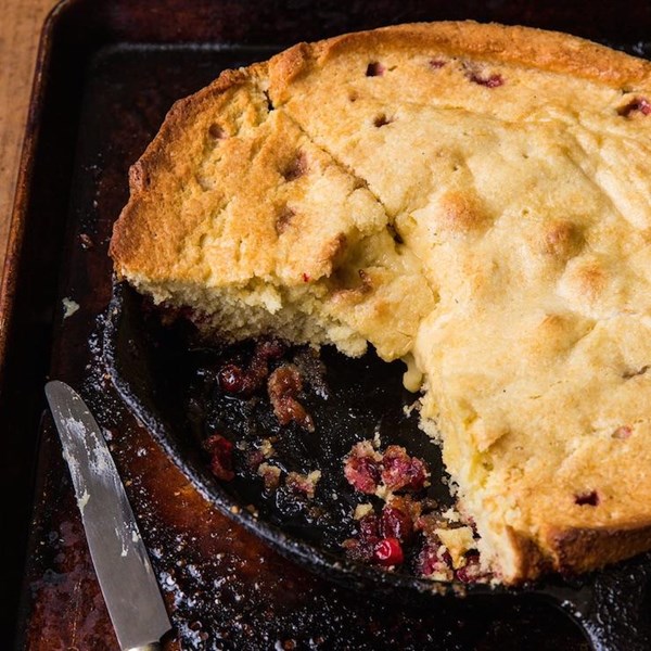 Cranberry upside-down cake
