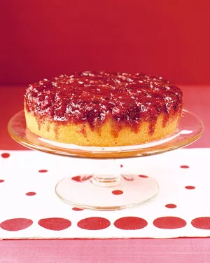 Cranberry upside-down cake
