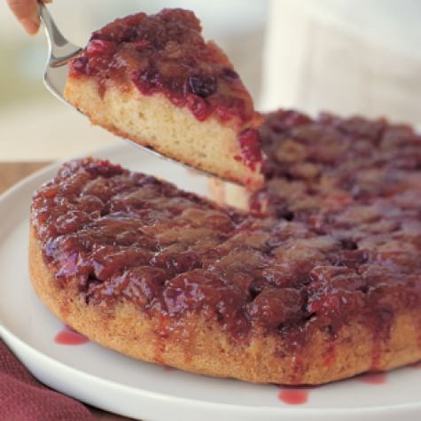 Cranberry upside-down cake