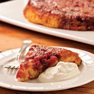 Cranberry upside-down cake